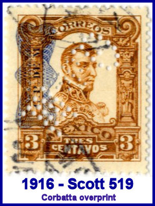 Michoacan 1916 perfin